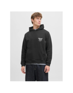 Sweat à capuche jornorrebro typo noir homme - Jack & Jones