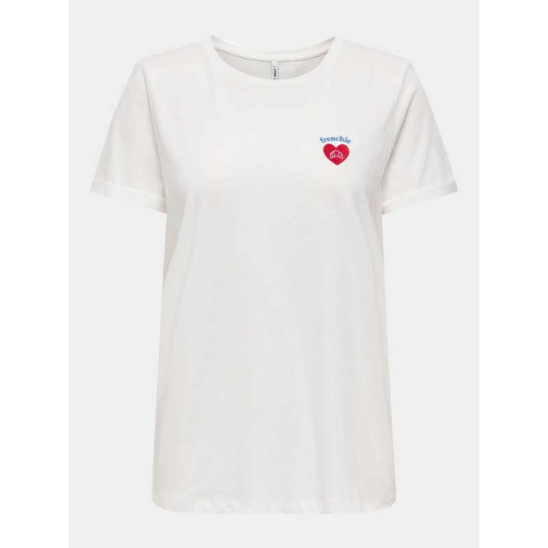 T-shirt alli frenchie blanc femme - Only