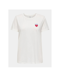 T-shirt alli frenchie blanc femme - Only