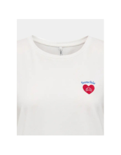 T-shirt alli frenchie blanc femme - Only