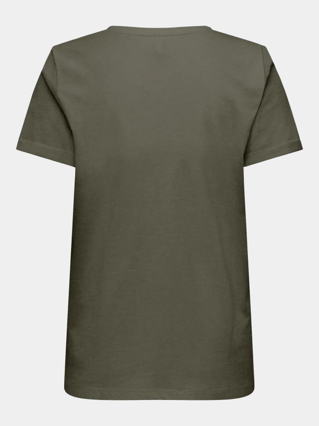 T-shirt alli frenchie kaki femme - Only