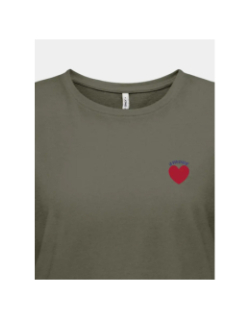 T-shirt alli frenchie kaki femme - Only