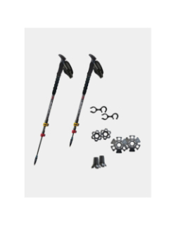 Paire de bâtons de randonnée t3 light alu mk2 grenat noir - Guidetti