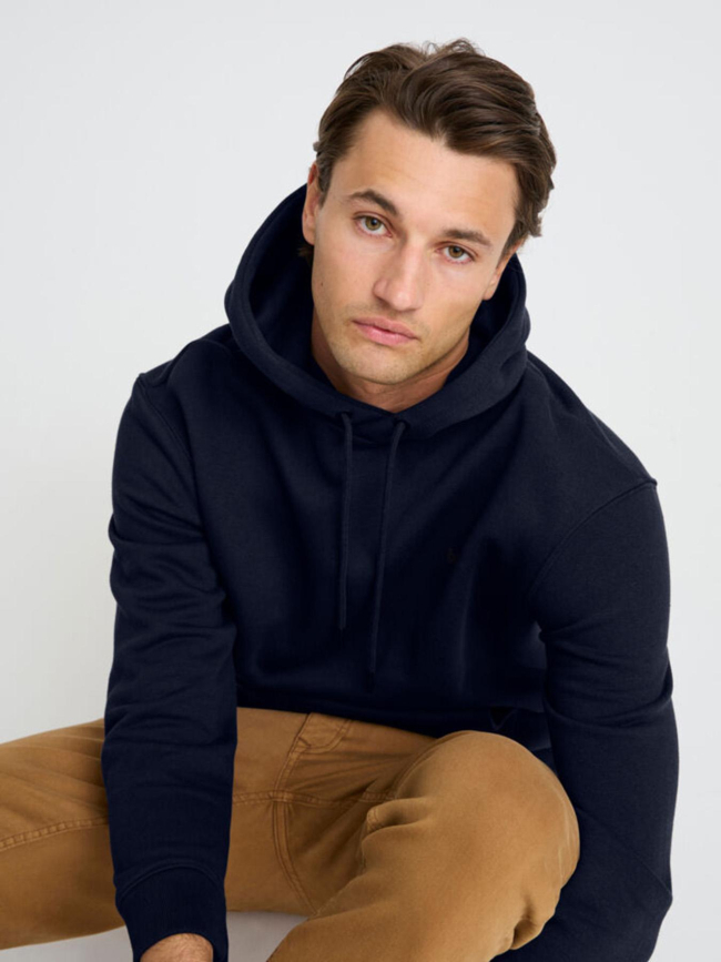 Sweat à capuche bhdowntown bleu marine homme - Blend