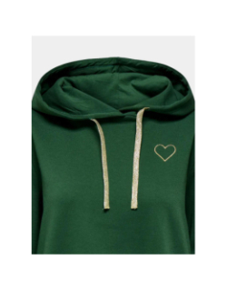 Sweat à capuche cœur noli vert femme - Only