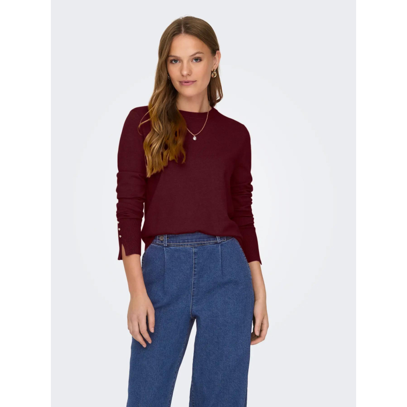 Pull fin jdymalou bordeaux femme - JDY