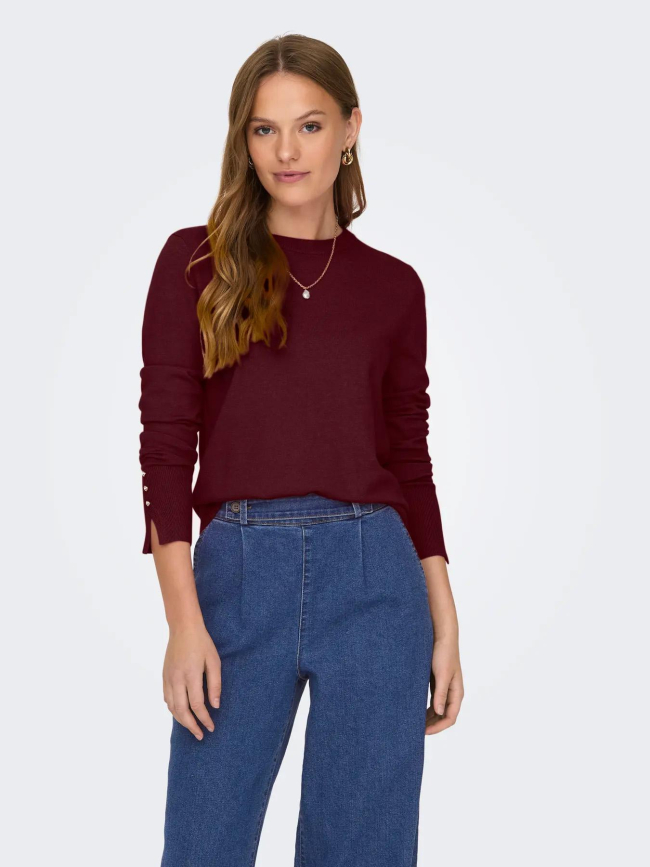 Pull fin jdymalou bordeaux femme - JDY