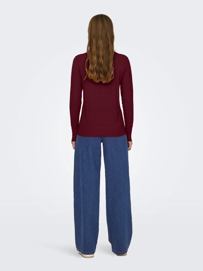 Pull fin jdymalou bordeaux femme - JDY