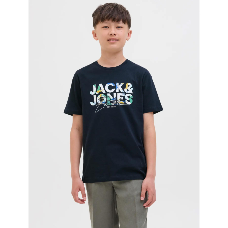 T-shirt à manches courtes jjgeplas bleu marine garçon - Jack & Jones