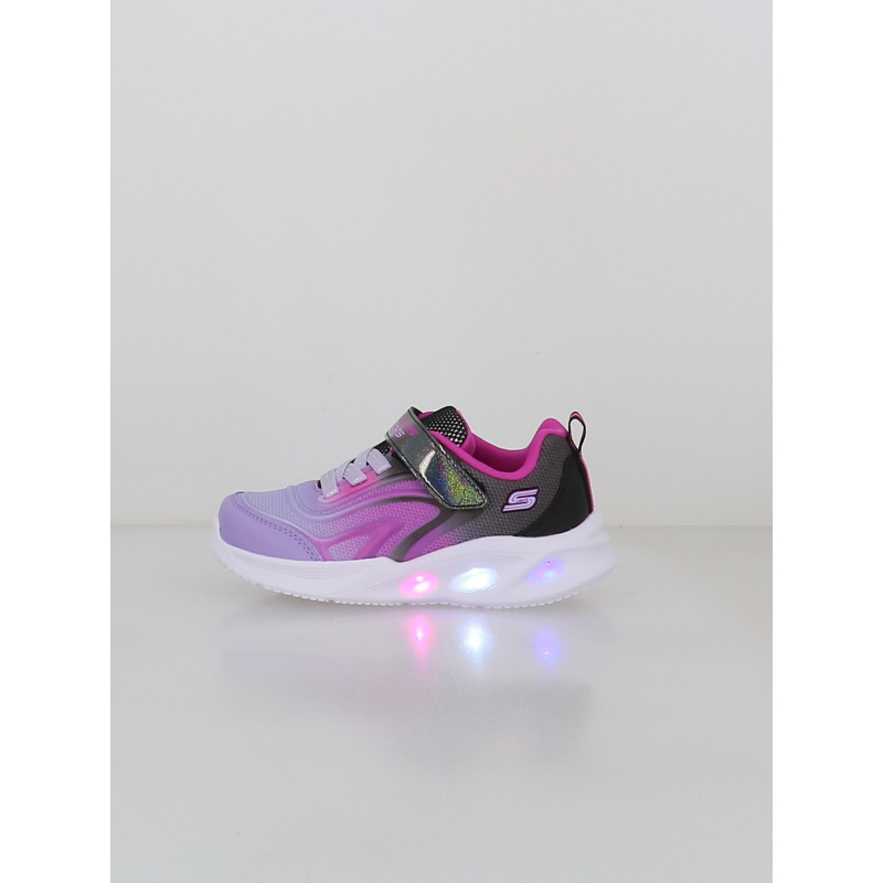 Baskets à scratch sola glow violet fille - Skechers