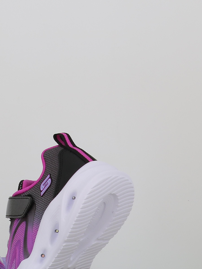 Baskets à scratch sola glow violet fille - Skechers