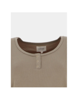 T-shirt côtelé regular léa sauge vert femme - Happy & So