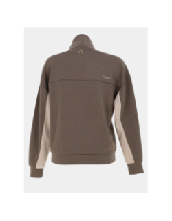 Sweat à col camionneur zippé billy kaki femme - Happy & So