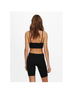 Débardeur crop côtelé vicky noir femme - Only
