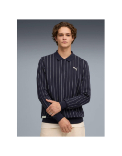 Polo molleton à manches longues class bleu marine homme - Puma