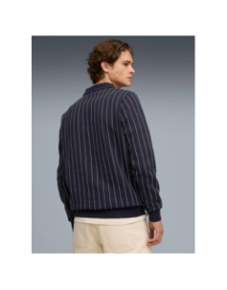 Polo molleton à manches longues class bleu marine homme - Puma