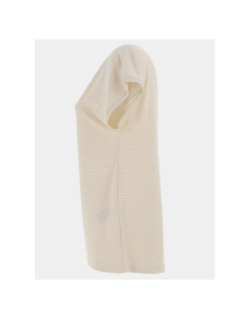T-shirt rayé pailleté harrie beige femme - Only
