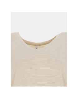 T-shirt rayé pailleté harrie beige femme - Only