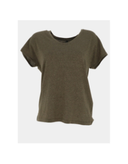 T-shirt rayé pailleté harrie kaki femme - Only