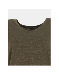 T-shirt rayé pailleté harrie kaki femme - Only