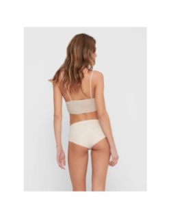 Débardeur crop côtelé vicky beige femme - Only