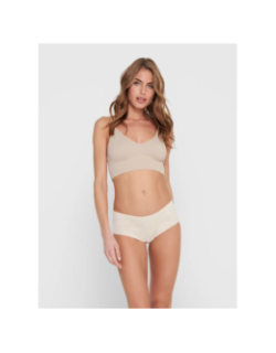 Débardeur crop côtelé vicky beige femme - Only