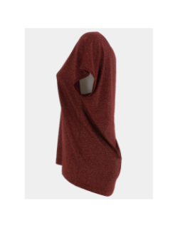 T-shirt rayé pailleté harrie bordeaux femme - Only