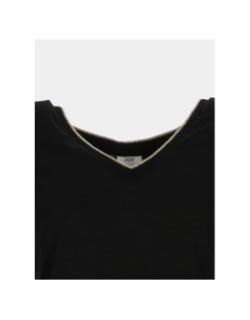 T-shirt col v pailleté doré dalila noir femme - Jdy