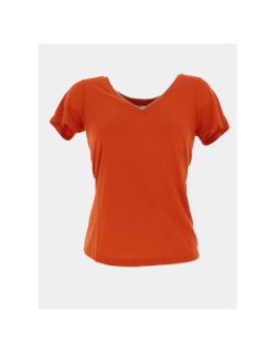 T-shirt col v pailleté dalila orange femme - Jdy