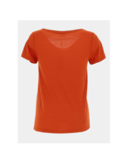 T-shirt col v pailleté dalila orange femme - Jdy