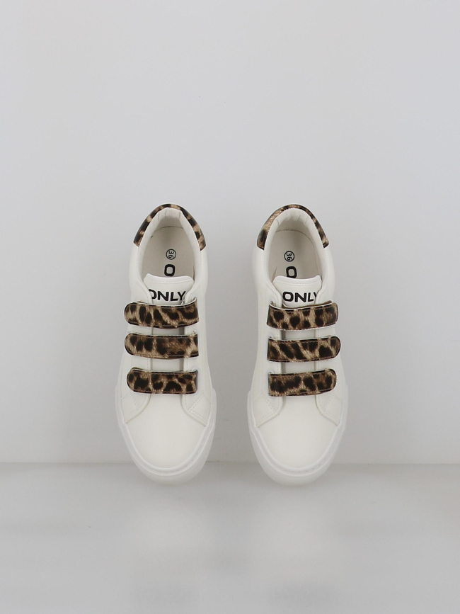 Baskets à scratch léopard donna blanc femme - Only