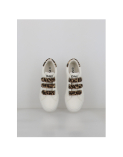 Baskets à scratch léopard donna blanc femme - Only