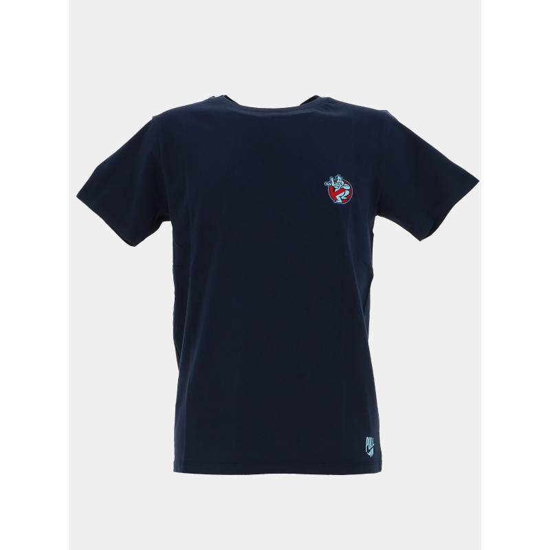 T-shirt patch cooler bleu marine homme - Pullin