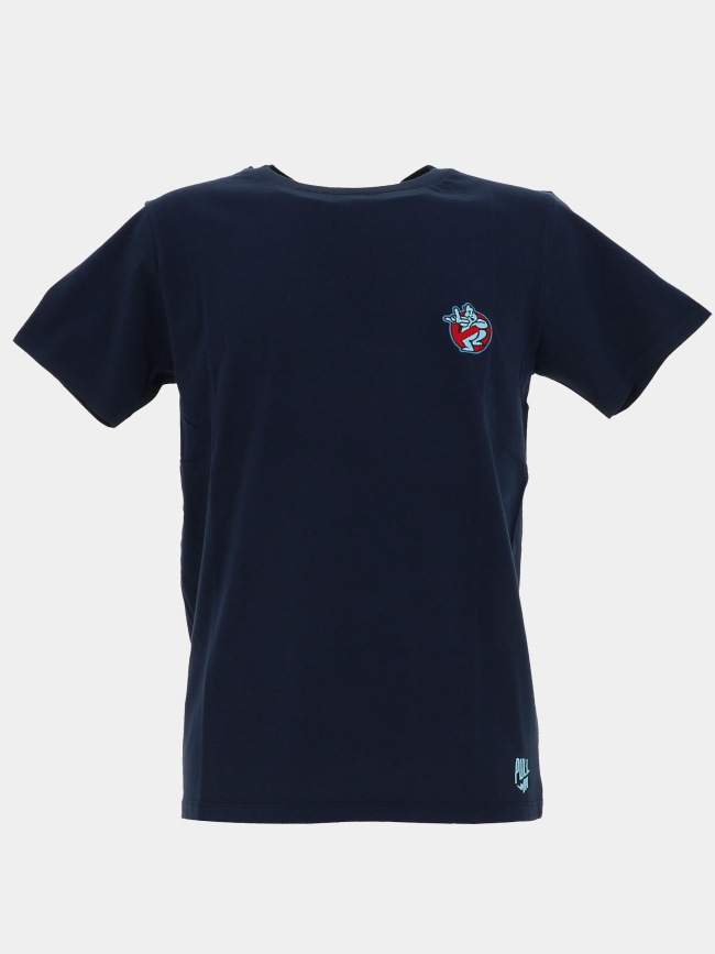 T-shirt patch cooler bleu marine homme - Pullin