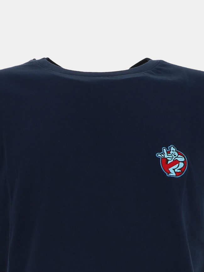 T-shirt patch cooler bleu marine homme - Pullin