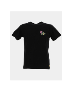 T-shirt patch world noir homme - Pullin