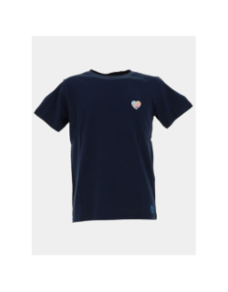 T-shirt patch the sun bleu marine homme - Pullin
