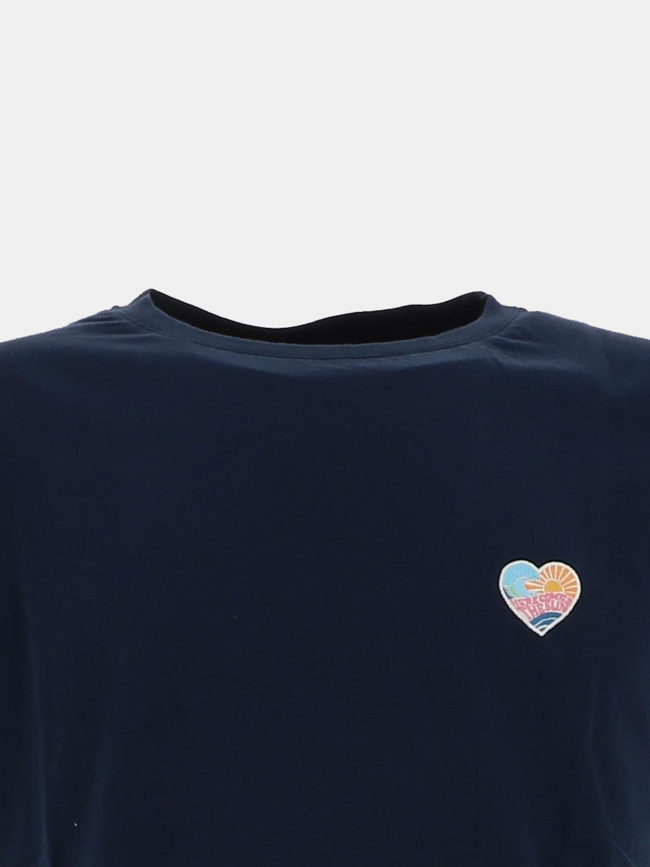 T-shirt patch the sun bleu marine homme - Pullin