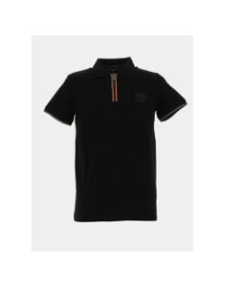 Polo col zippé gspa noir homme - Benson & Cherry