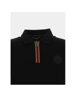 Polo col zippé gspa noir homme - Benson & Cherry