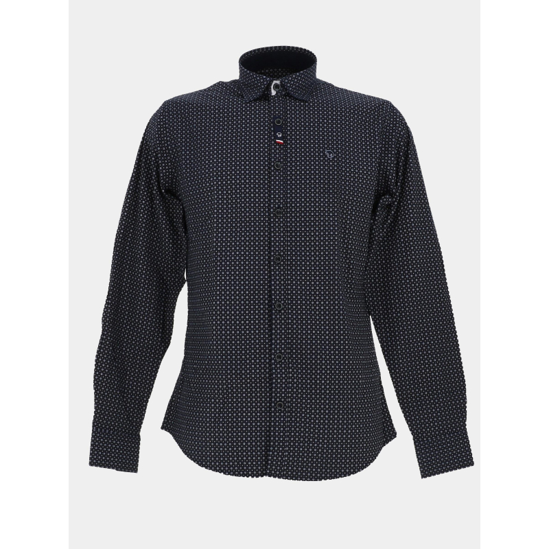 Chemise à fleur stretch loup bleu marine homme - Benson & Cherry