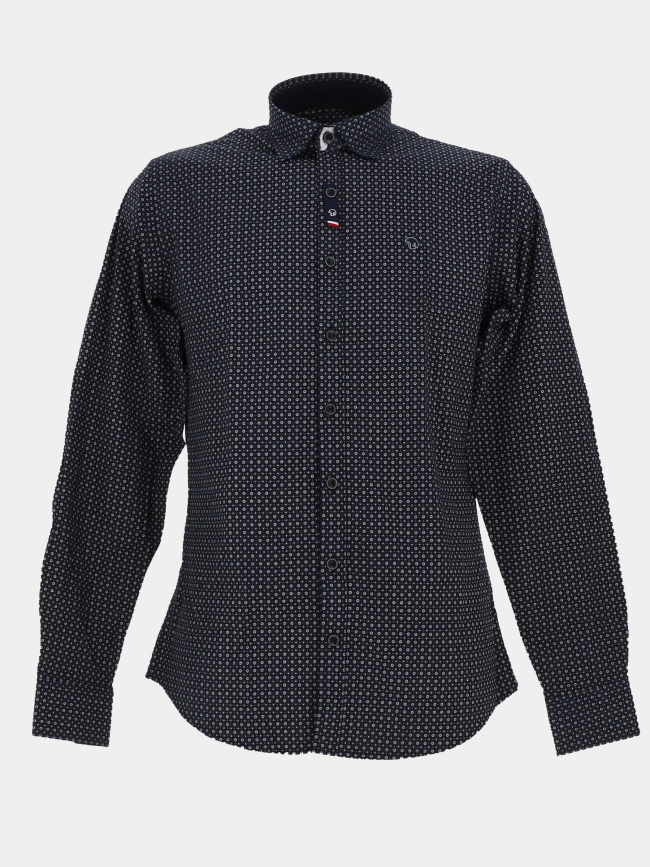 Chemise à fleur stretch loup bleu marine homme - Benson & Cherry