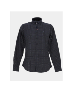 Chemise à fleur stretch loup bleu marine homme - Benson & Cherry