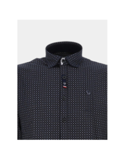 Chemise à fleur stretch loup bleu marine homme - Benson & Cherry