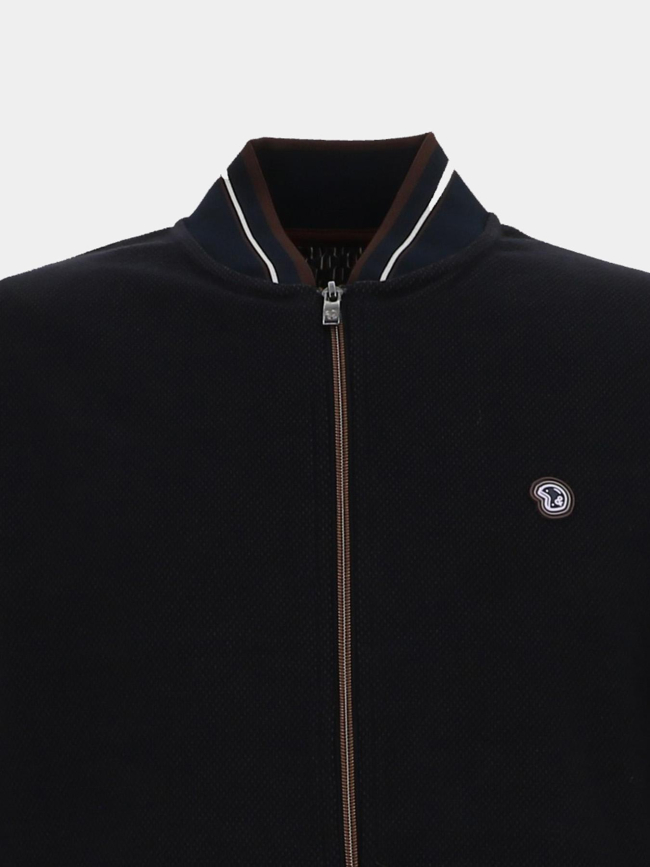 Gilet col teddy scoda bleu marine homme - Benson & Cherry