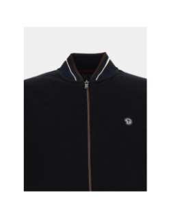 Gilet col teddy scoda bleu marine homme - Benson & Cherry