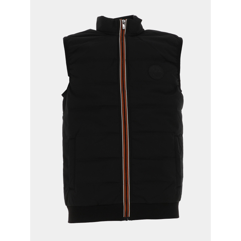 Gilet sans manches bi matière noir homme - Benson & Cherry
