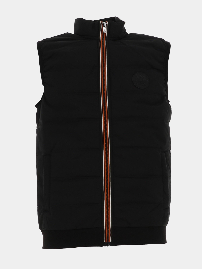 Gilet sans manches bi matière noir homme - Benson & Cherry
