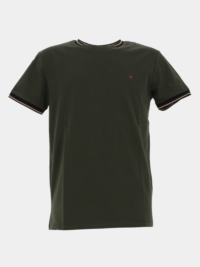 T-shirt uni tutin kaki homme - Benson & Cherry