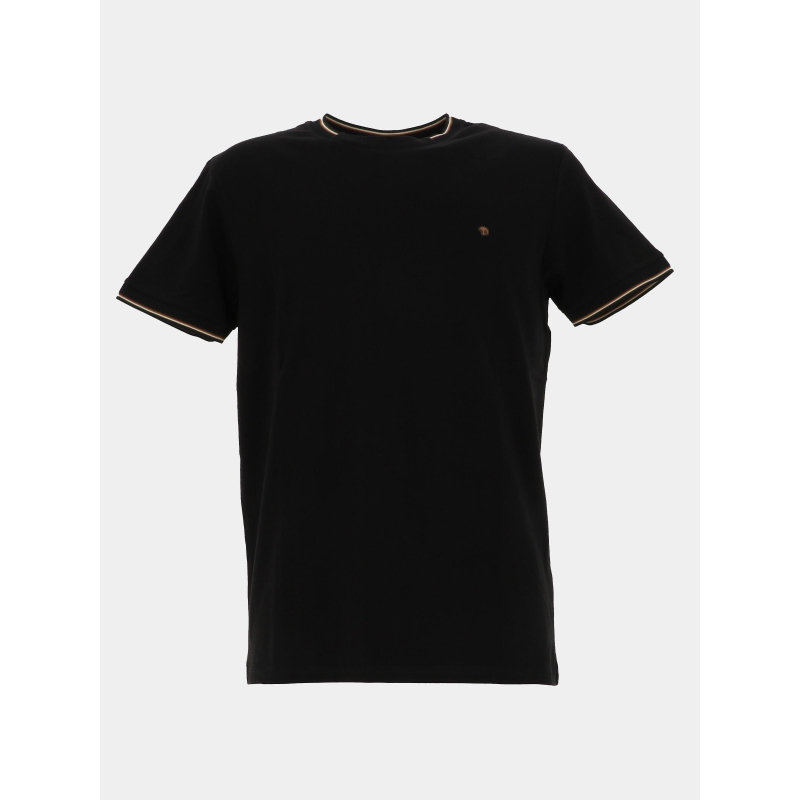 T-shirt uni tutin noir homme - Benson & Cherry